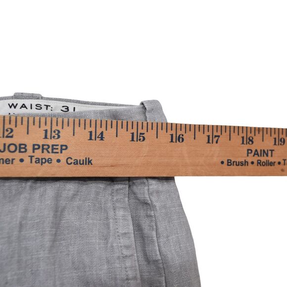 J.Crew Stanton Light Gray Linen Cotton Shorts Men’s 31x9 Baird McNutt Irish Line - Picture 7 of 10